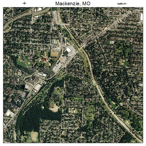 Mackenzie, MO air photo map