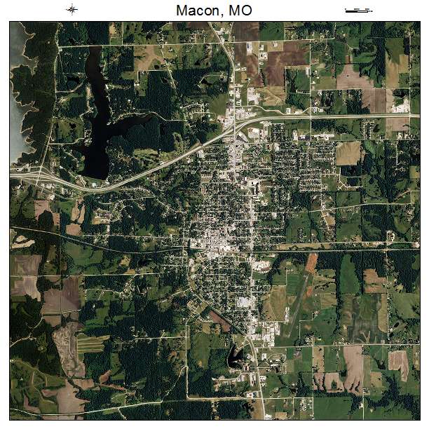 Macon, MO air photo map