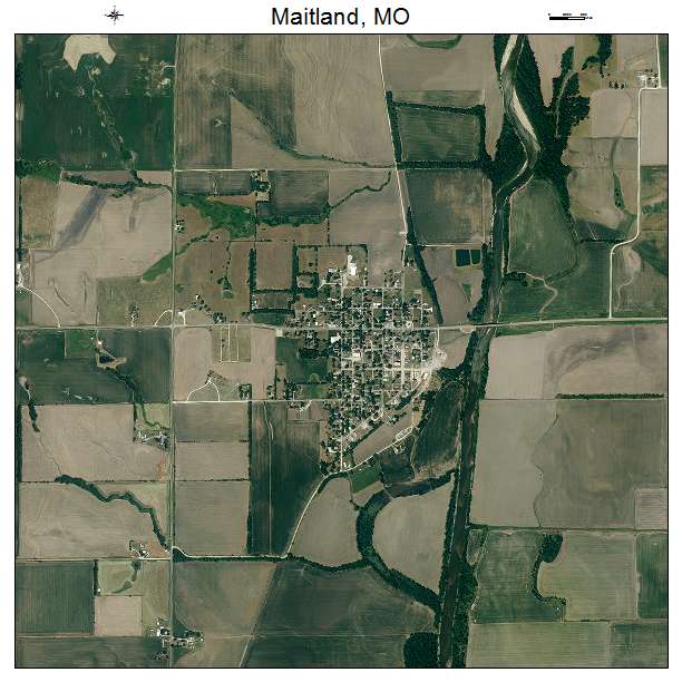 Maitland, MO air photo map