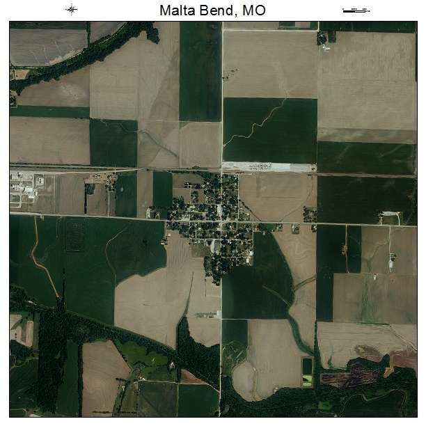 Malta Bend, MO air photo map