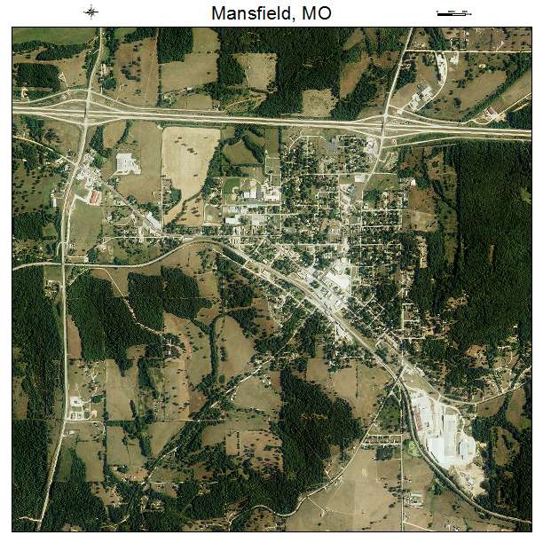 Mansfield, MO air photo map