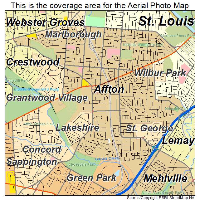 Affton, MO location map 