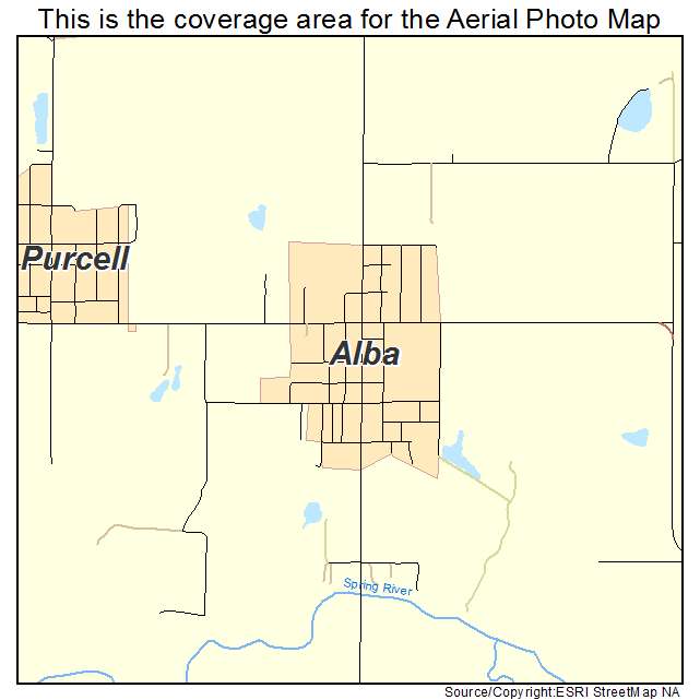Alba, MO location map 