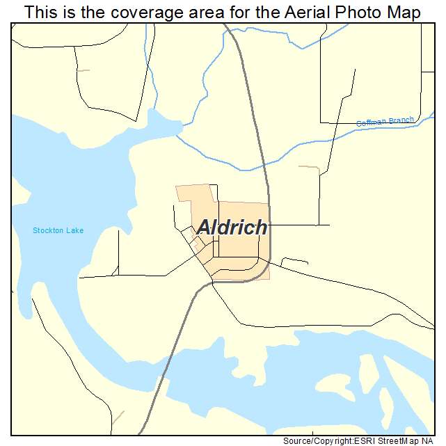Aldrich, MO location map 