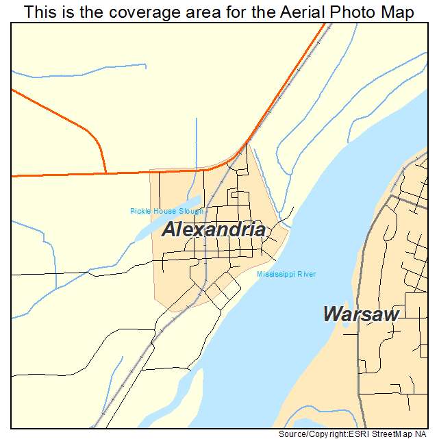 Alexandria, MO location map 