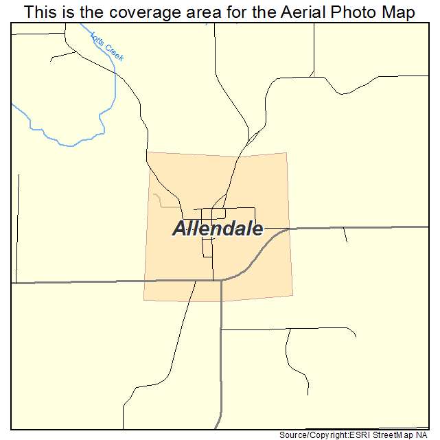 Allendale, MO location map 
