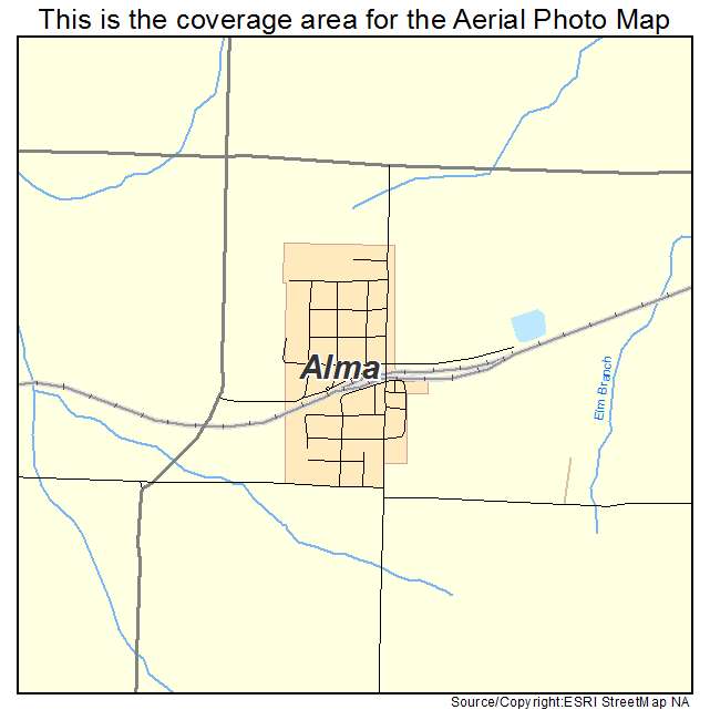 Alma, MO location map 