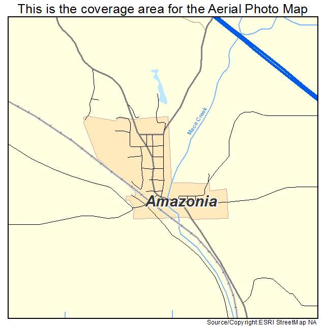 Amazonia, MO location map 