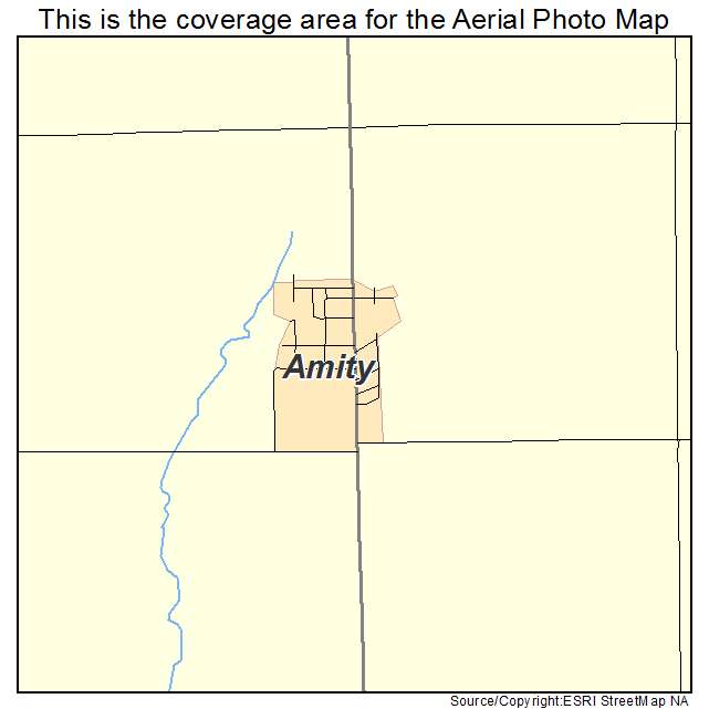 Amity, MO location map 
