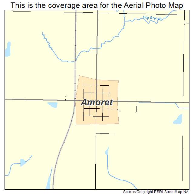 Amoret, MO location map 