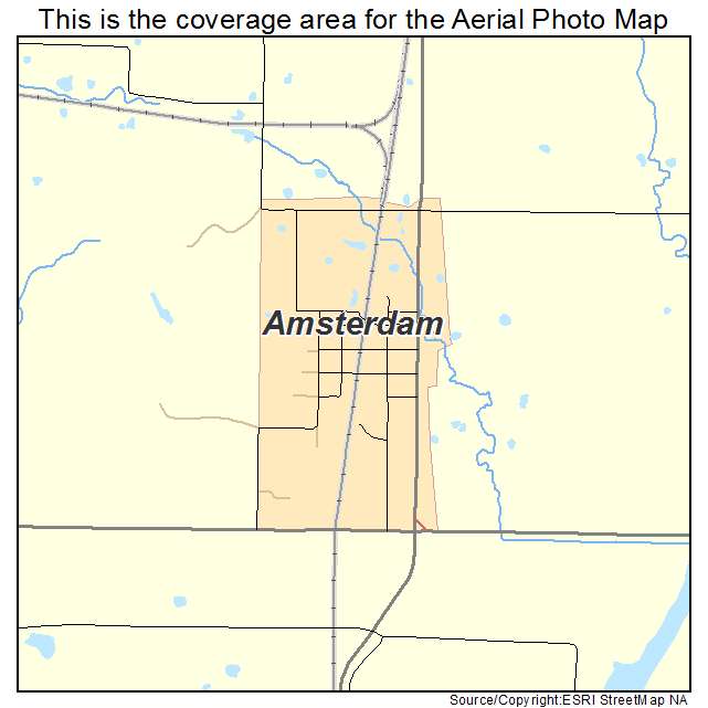 Amsterdam, MO location map 