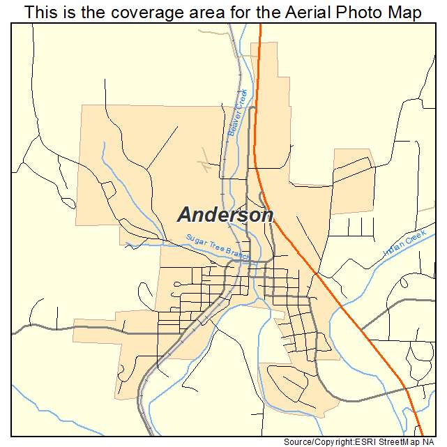 Anderson, MO location map 