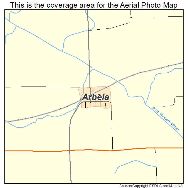 Arbela, MO location map 