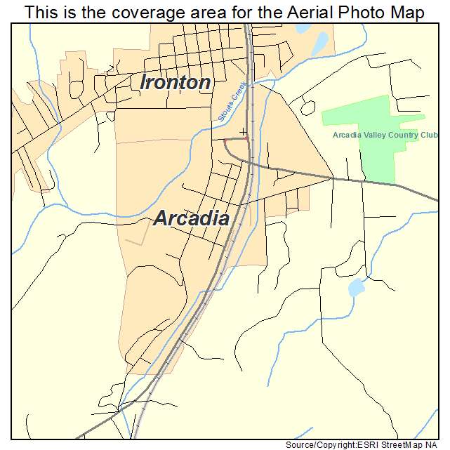 Arcadia, MO location map 