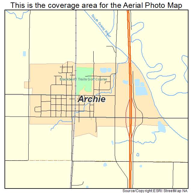 Archie, MO location map 