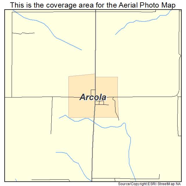 Arcola, MO location map 