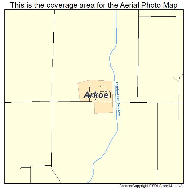 Arkoe, MO location map 