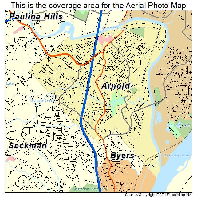 Arnold, MO location map 