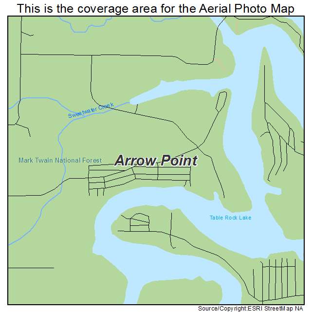 Arrow Point, MO location map 