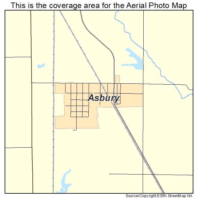 Asbury, MO location map 