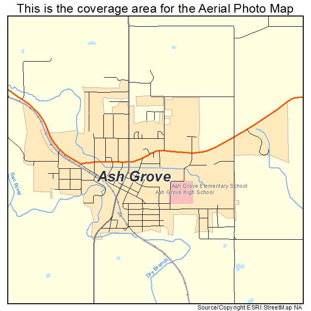 Ash Grove, MO location map 