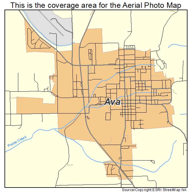 Ava, MO location map 