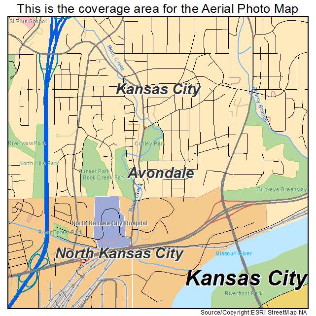 Avondale, MO location map 