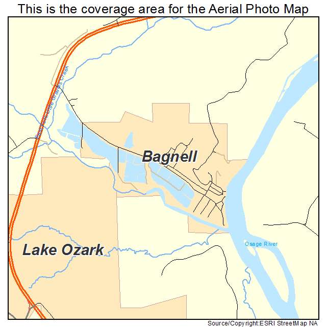 Bagnell, MO location map 