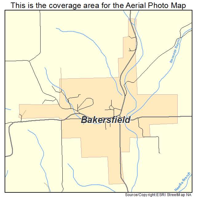 Bakersfield, MO location map 