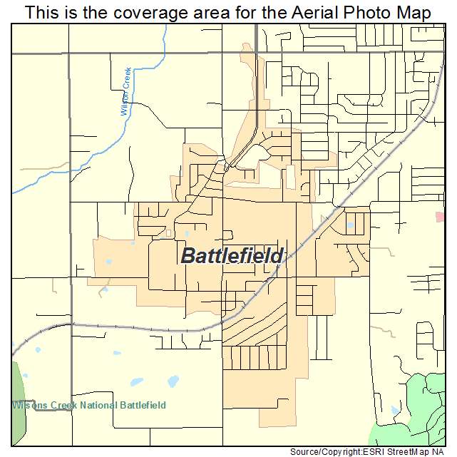 Battlefield, MO location map 