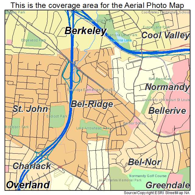 Bel Ridge, MO location map 