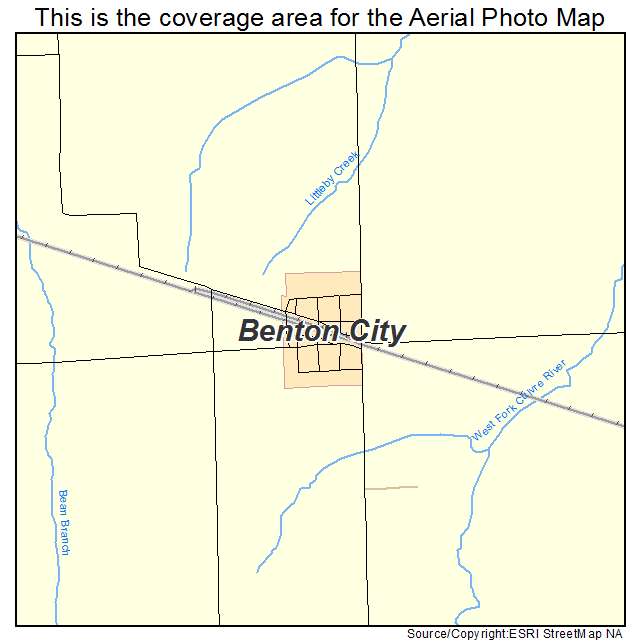 Benton City, MO location map 