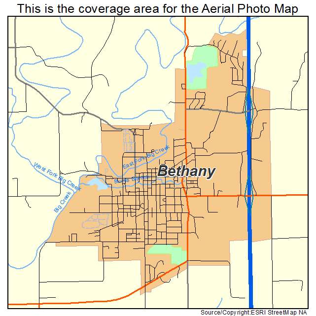 Bethany, MO location map 