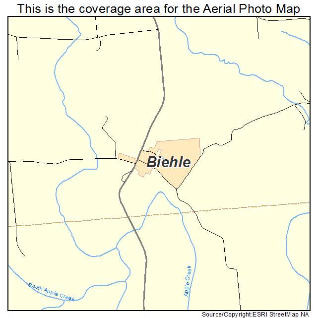 Biehle, MO location map 