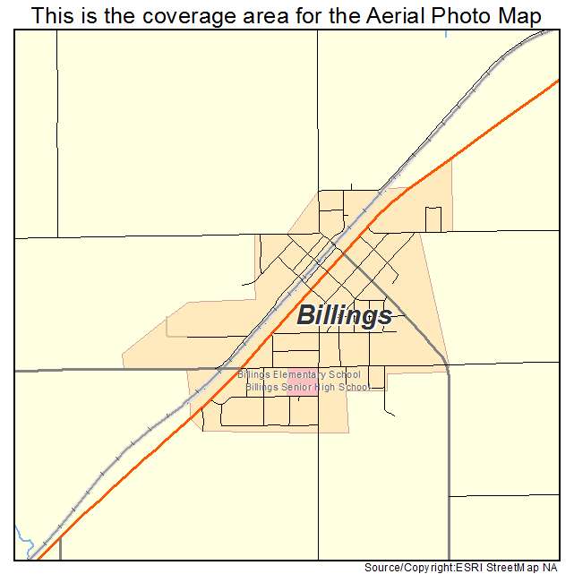 Billings, MO location map 
