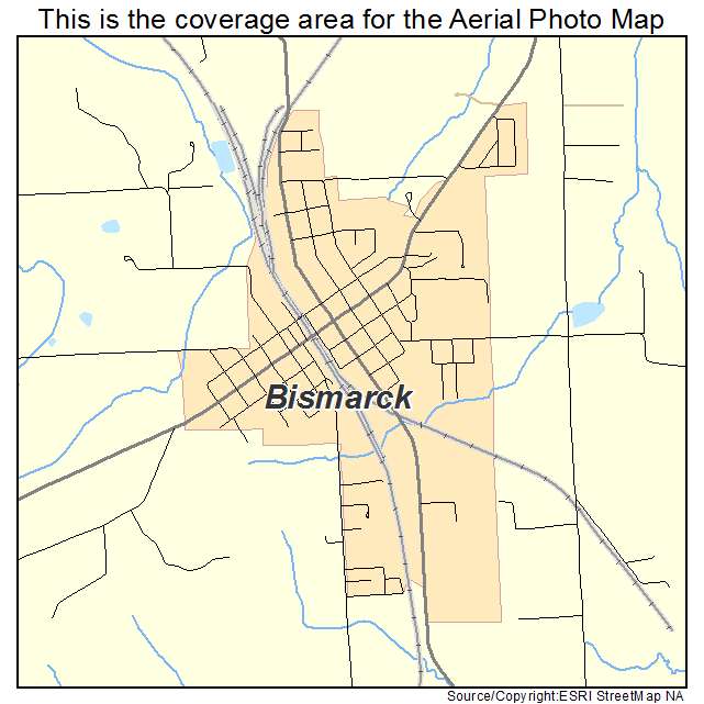 Bismarck, MO location map 