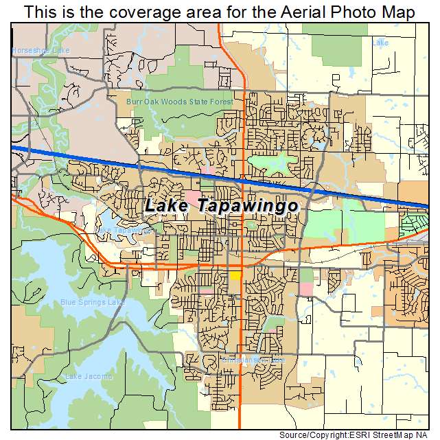 Blue Springs, MO location map 