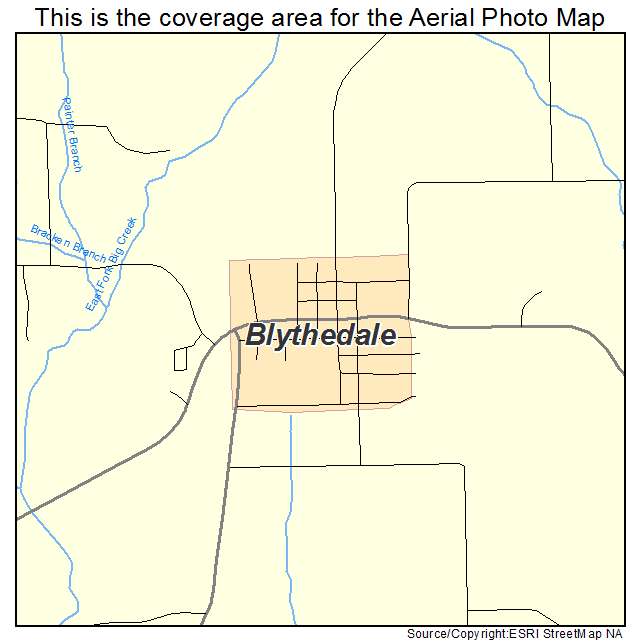 Blythedale, MO location map 