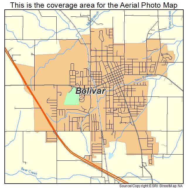 Bolivar, MO location map 