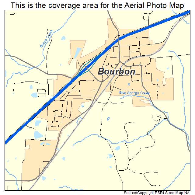 Bourbon, MO location map 