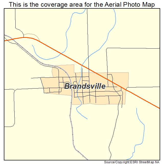 Brandsville, MO location map 
