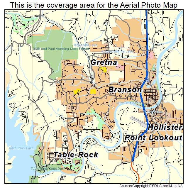 Branson, MO location map 