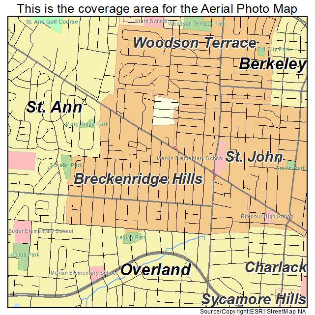 Breckenridge Hills, MO location map 