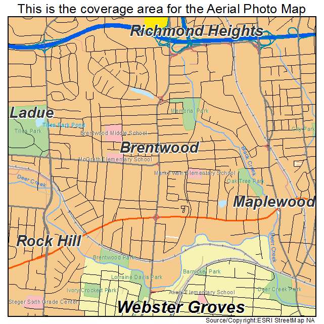 Brentwood, MO location map 
