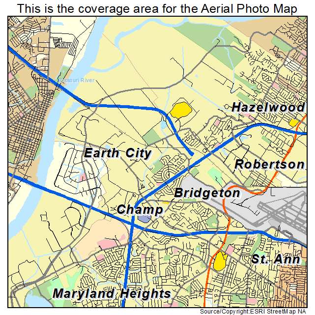 Bridgeton, MO location map 