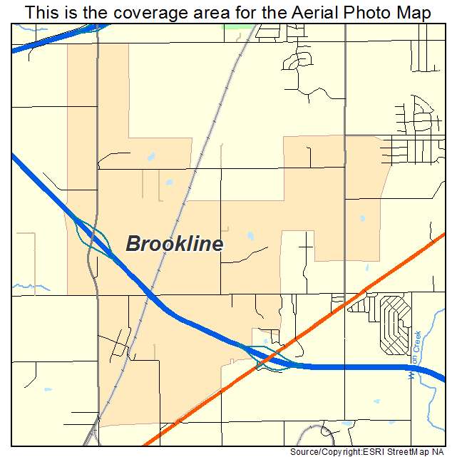 Brookline, MO location map 