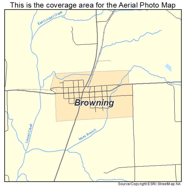 Browning, MO location map 