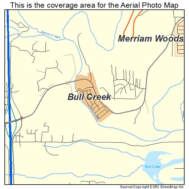 Bull Creek, MO location map 