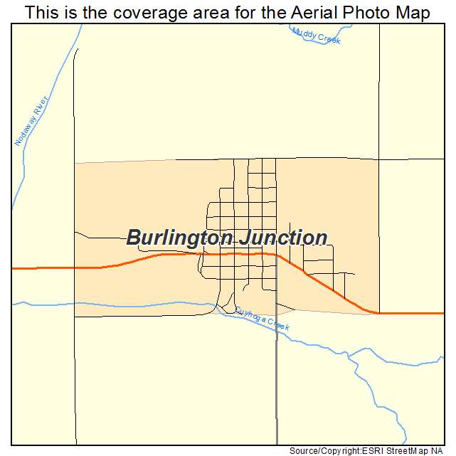 Burlington Junction, MO location map 