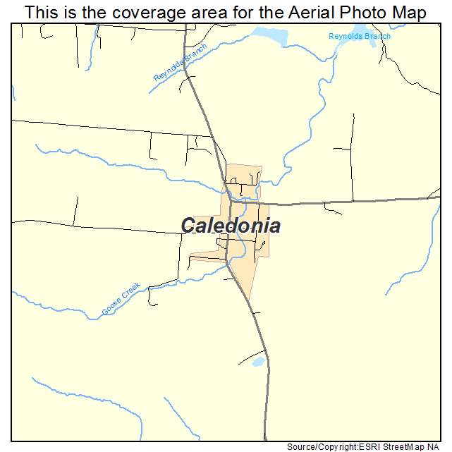 Caledonia, MO location map 
